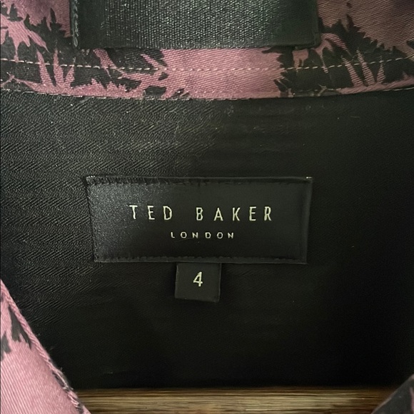 TED BAKER LONDON - Men's Purple Patterned Shirt - Picture 4 of 5
